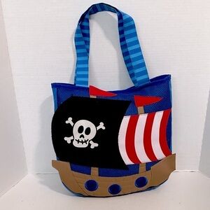 Stephen Joseph Pirate Ship Kids Tote Bag - Blue